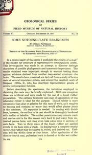 Cover of: Some notoungulate braincasts by Patterson, Bryan