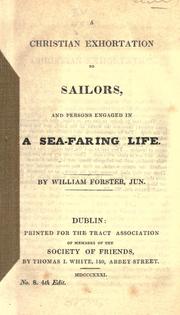 Cover of: A Christian exhortation to sailors, and persons engaged in a sea-faring life.