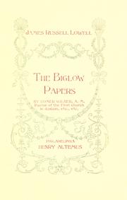 Cover of: The Biglow papers by James Russell Lowell