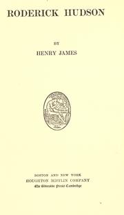 Cover of: Roderick Hudson. by Henry James