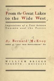 Cover of: From the Great Lakes to the wide West by McEvoy, Bernard.