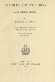 Cover of: The blue and the gray, and other verses by Francis M. Finch