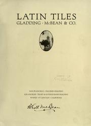 Cover of: Latin tiles by Gladding, McBean and Company.