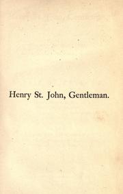 Cover of: Henry St. John, gentleman by John Esten Cooke, John Esten Cooke