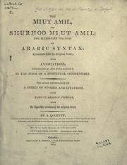 Cover of: The Mi,ut Amil by ʻAbd al-Qāhir ibn ʻAbd al-Raḥmān Jurjānī