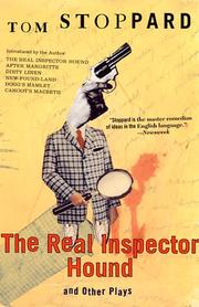 Cover of: The real Inspector Hound and other plays