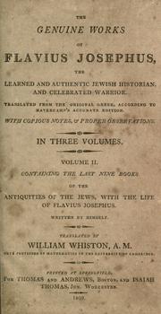 Cover of: The genuine works of Flavius Josephus by Flavius Josephus
