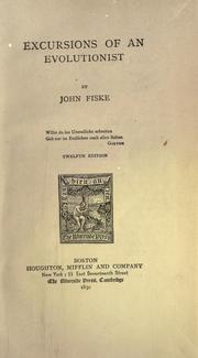 Cover of: Excursions of an evolutionist. by John Fiske
