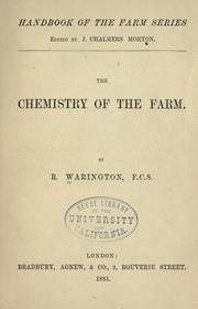 Cover of: The chemistry of the farm. by Robert Warington