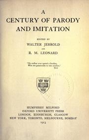 Cover of: A century of parody and imitation by Walter Jerrold