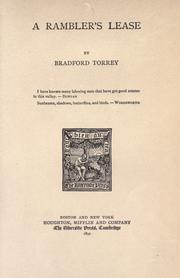 Cover of: A rambler's lease by Bradford Torrey