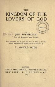 Cover of: The kingdom of the lovers of God by Jan van Ruusbroec
