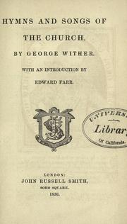 Hymns and songs of the church by Wither, George