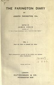 Cover of: The Farington diary