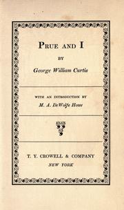Cover of: Prue and I by George William Curtis