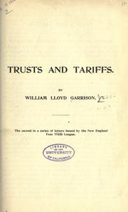 Cover of: Trusts and tariffs.