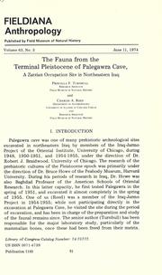 Cover of: The fauna from the terminal Pleistocene of Palegawra Cave: a Zarzian occupation site in northeastern Iraq