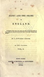 Cover of: The glory and the shame of England