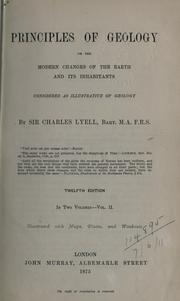 Cover of: Principles of geology by Charles Lyell