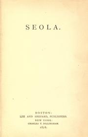 Cover of: Seola. by Mrs. J. Gregory Smith