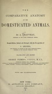 Cover of: The comparative anatomy of the domesticated animals. by Chauveau, A.