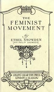 Cover of: The feminist movement by Ethel Snowden