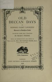 Cover of: Old Deccan days: or, Hindoo fairy legends current in Southern India; collected from oral tradition