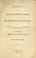 Cover of: Speeches of Hon. Eppa Hunton, of Virginia, and Hon. William F. Vilas, of Wisconsin on Bill (S. No. 1708) to establish the University of the United States