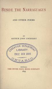 Cover of: Beside the Narraguagus, and other poems by Lockhart, Arthur John, Lockhart, Arthur John