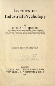 Cover of: Lectures on industrial psychology