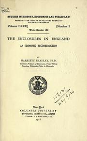 Cover of: The enclosures in England by Bradley, Harriett.