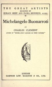 Cover of: Michelangelo Buonarroti by Clément, Charles
