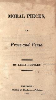 Cover of: Moral pieces by Lydia H. Sigourney