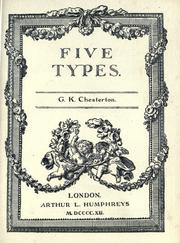 Cover of: Five types by Gilbert Keith Chesterton