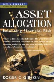 Cover of: Asset Allocation by Roger C. Gibson, Roger C. Gibson