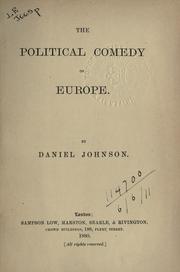 Cover of: The political comedy of Europe. by Daniel Johnson