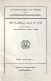 Cover of: The practical value of birds by Junius Henderson