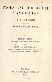 Cover of: Foods and household management by Kinne, Helen.