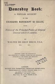 Cover of: Domesday book by Birch, Walter de Gray, Birch, Walter de Gray