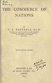 Cover of: The commerce of nations.