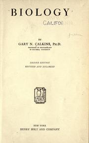 Cover of: Biology by Gary N. Calkins, Gary N. Calkins