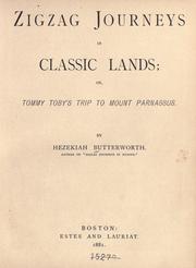 Cover of: Zigzag journeys in classic lands: or, Tommy Toby's trip to Mount Parnassus