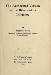 Cover of: The authorized version of the Bible and its influence