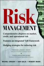 Cover of: Risk management by Michel Crouhy