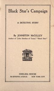 Cover of: Black Star's campaign by Johnston McCulley, Johnston McCulley