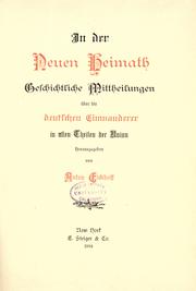 Cover of: In der neuen Heimath by Anthony Eickhoff