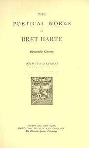 Cover of: The  poetical works of Bret Harte. by Bret Harte, Bret Harte