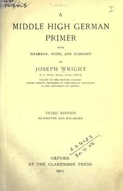 Cover of: A Middle High German primer, with grammar, notes, and glossary.