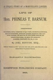 Cover of: Life of Hon. Phineas T. Barnum. by Joel Benton