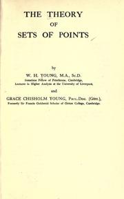 Cover of: The theory of sets of points by W. H. Young